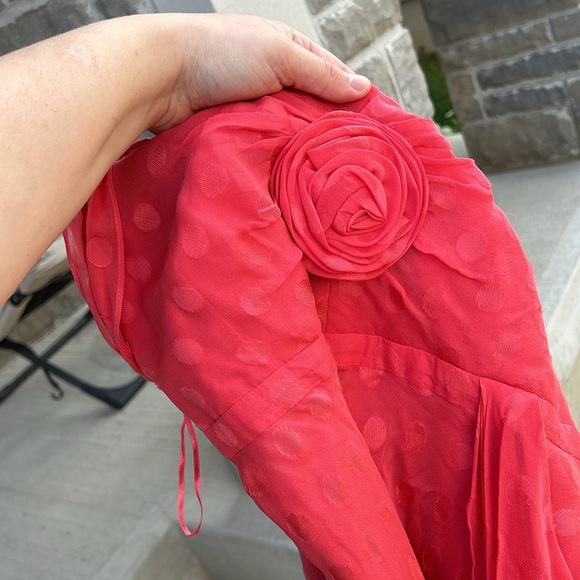 Jaques Vert Pink Silk Sweetheart Neck Empire Waist Tea Length Dress Size 16 NWT - Picture 12 of 12